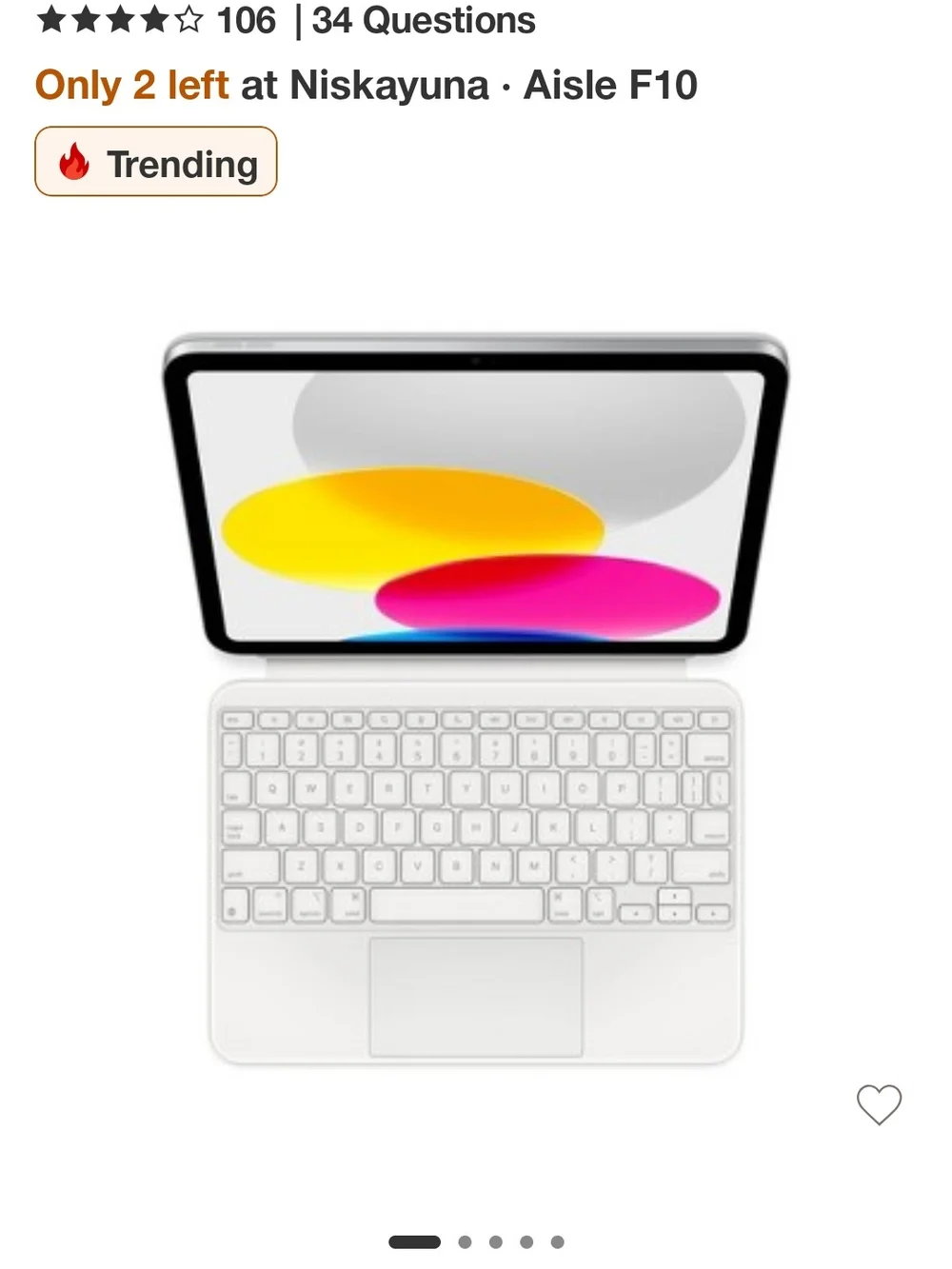 Apple iPad Magic Keyboard Folio - White Nib
